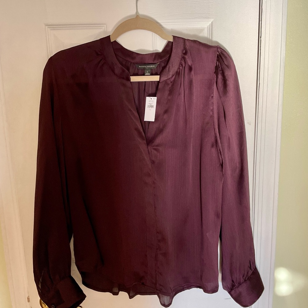 Banana Republic Deep Burgundy Blouse